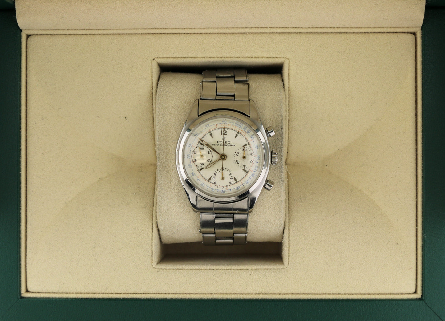 1963 Rolex Chronograph Pre-Daytona 6034 Silver Dial Oyster Rivet C+I No Papers