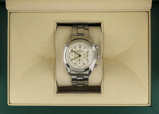 1963 Rolex Chronograph Pre-Daytona 6034 Silver Dial Oyster Rivet C+I No Papers