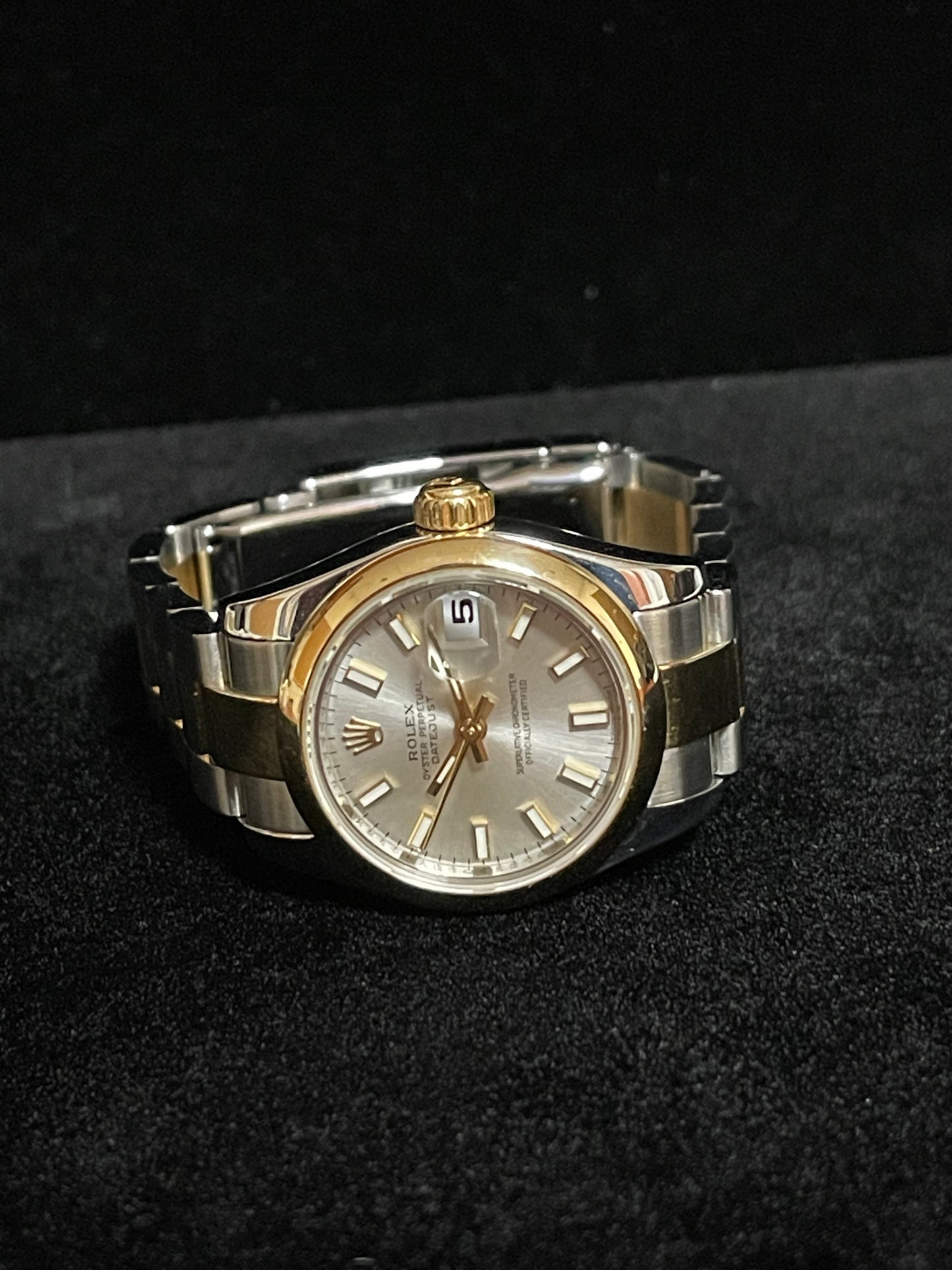 2007 Rolex Ladies Datejust 179163 Silver Dial TT 18kt Oyster No Papers 26mm