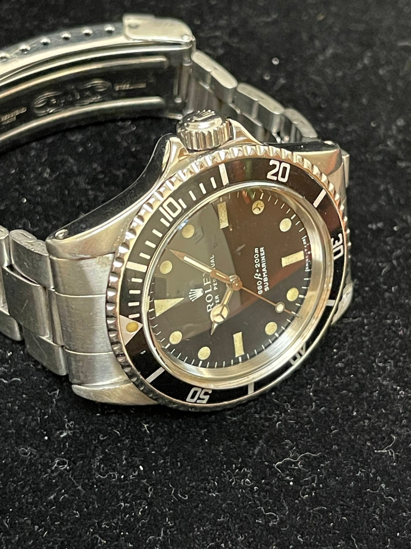 1971 Rolex Submariner 5513 Matte Black Dial SS Oyster No Papers 40mm