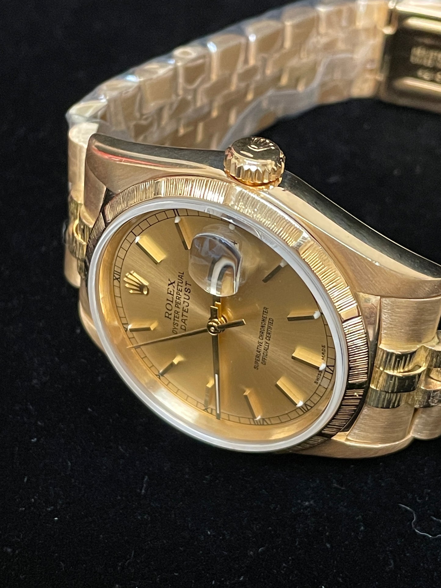 1994 Rolex Datejust 16248 Bark Champagne Dial 18k Jubilee No Papers 36mm