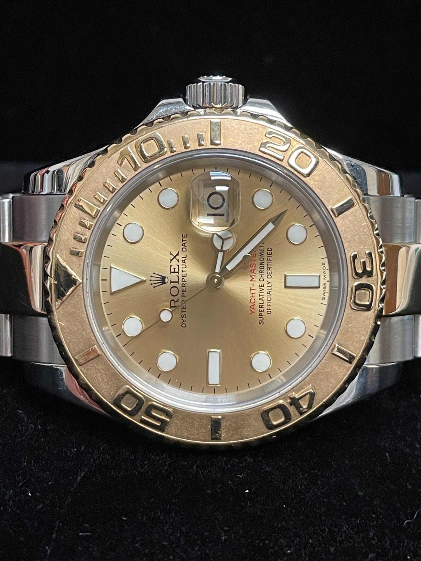 OH 2006 Rolex Yacht-Master 16623 Champagne Dial TT Oyster No Papers 40mm