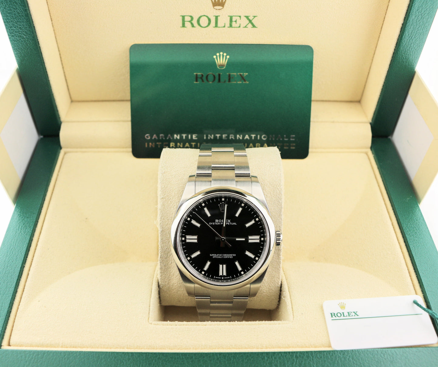 2025 Rolex Oyster Perpetual 124300 Black Dial SS Oyster With Papers 41mm