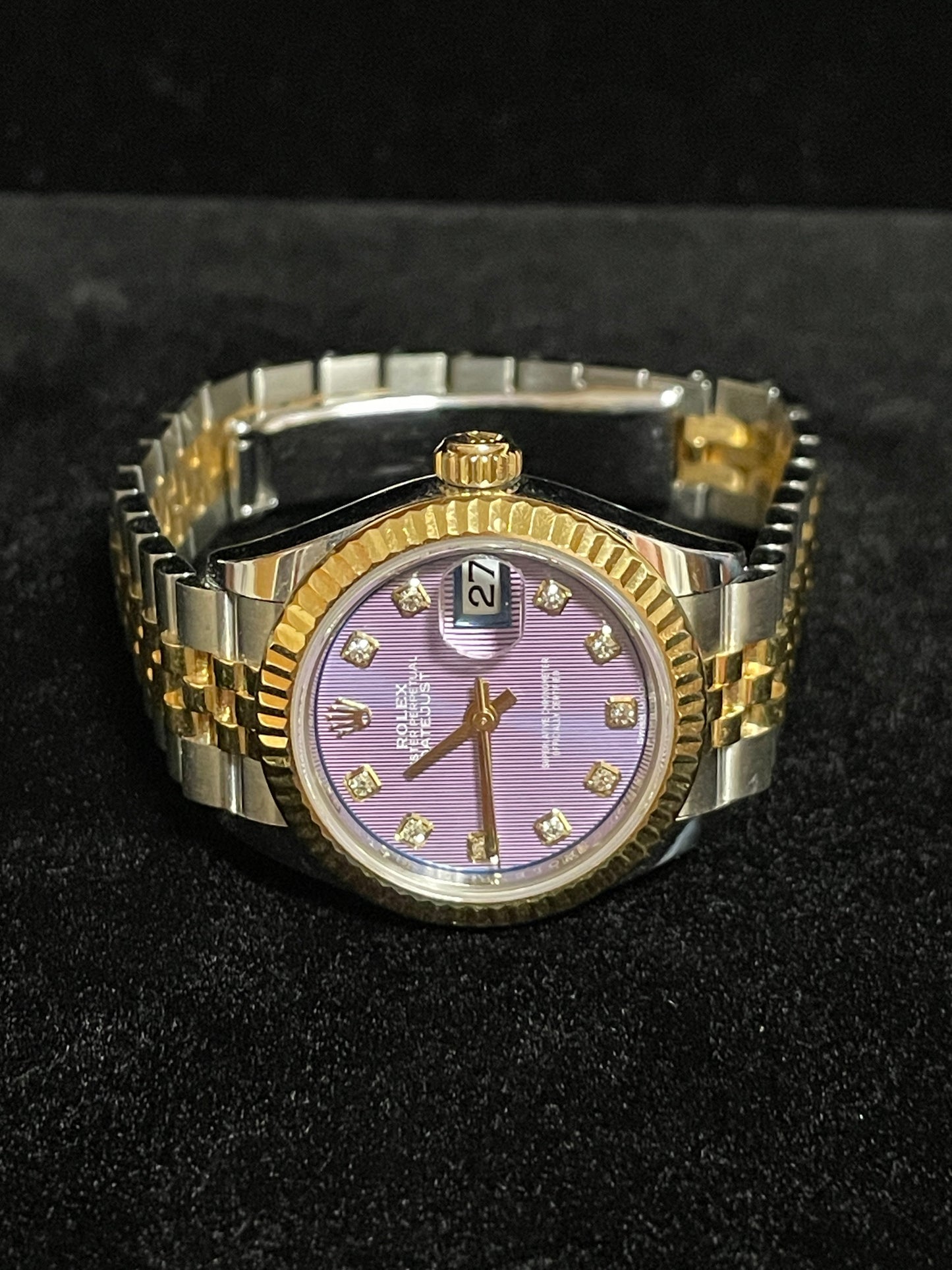 OHA 2020 Rolex Datejust 279173 Lavender Diamond Dial TT Jubilee With Papers 28mm