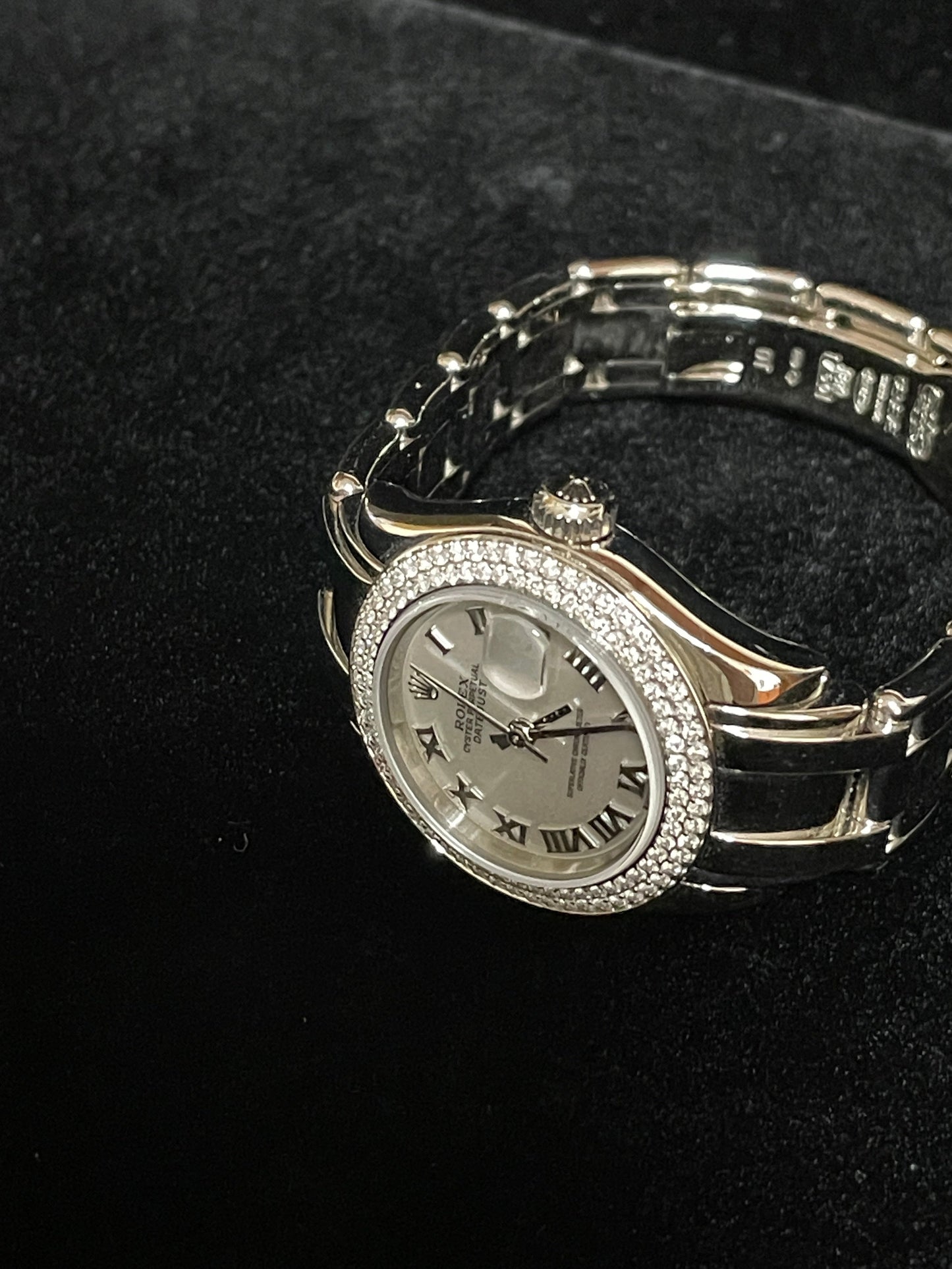 Rolex Datejust 80339 MOP Dial 2 Row Diam Bezel PearlMaster WG 18kt RSC 2022 29mm