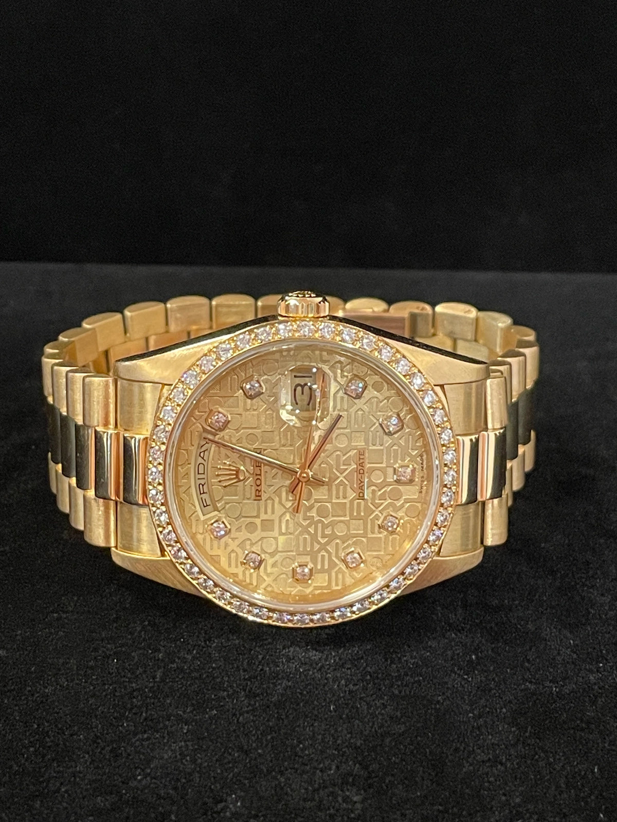 Rolex Day-Date 18348 Khanjar Diamond Dial and Bezel 18kt President RSC Card 2026