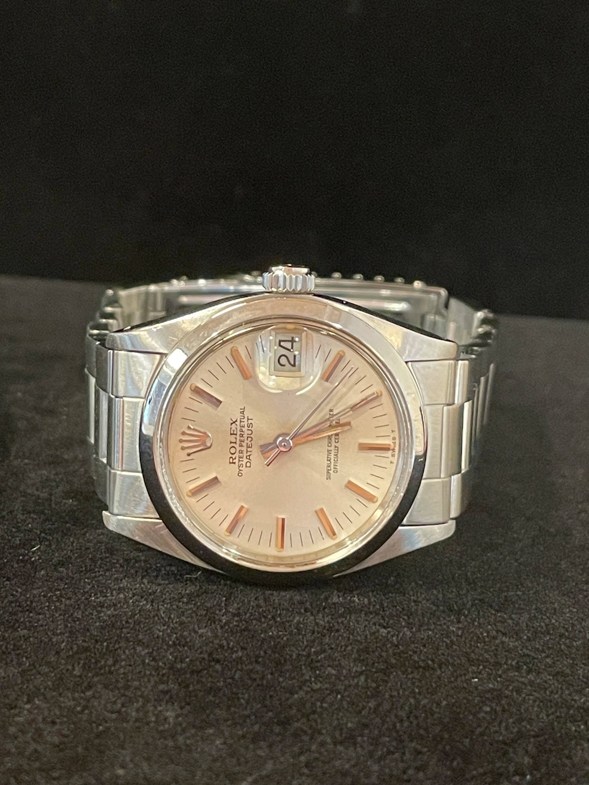 1979 Rolex Midsize Datejust 6824 Silver Stick Dial SS Oyster No Papers 31mm
