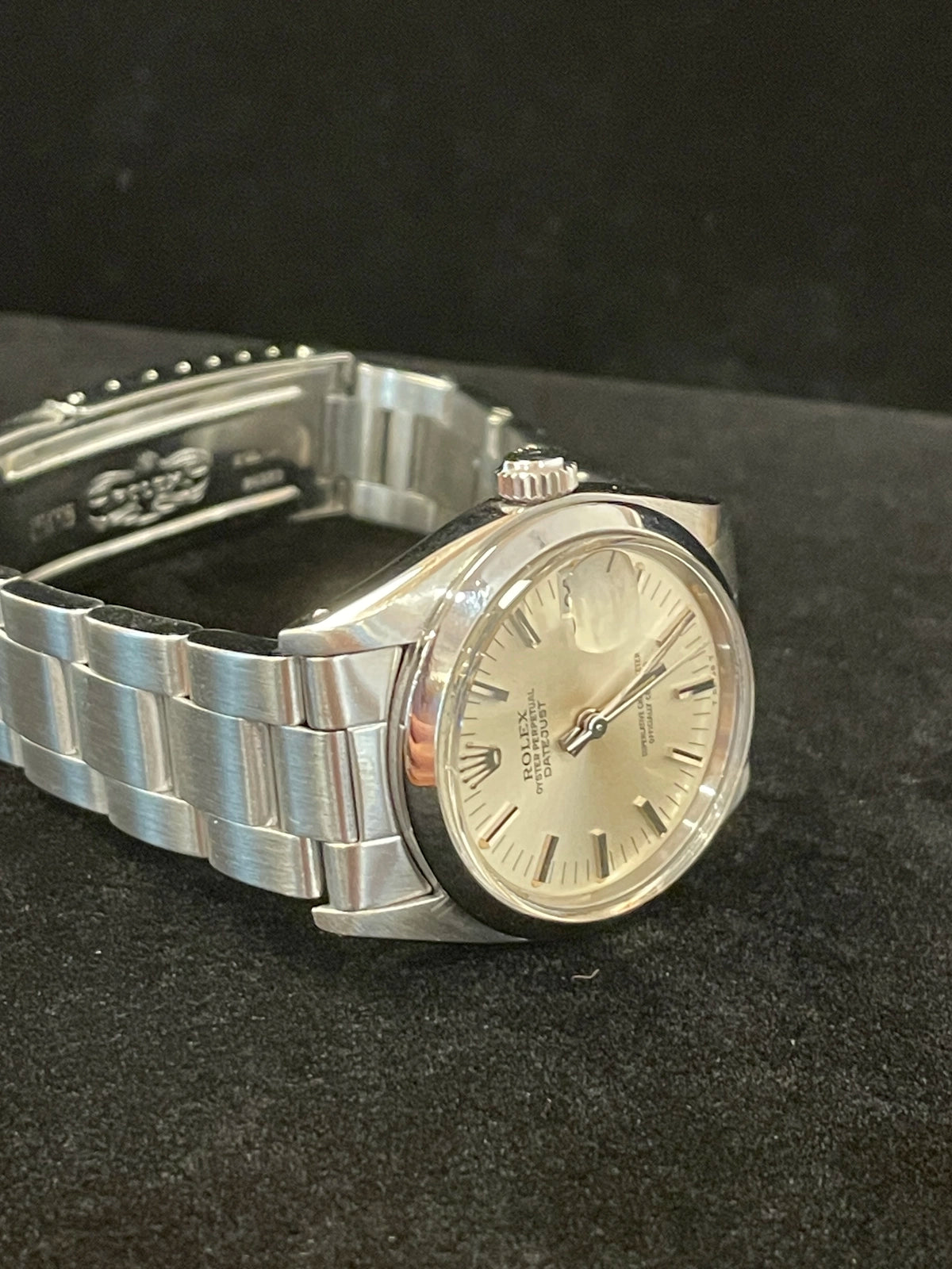 1979 Rolex Midsize Datejust 6824 Silver Stick Dial SS Oyster No Papers 31mm
