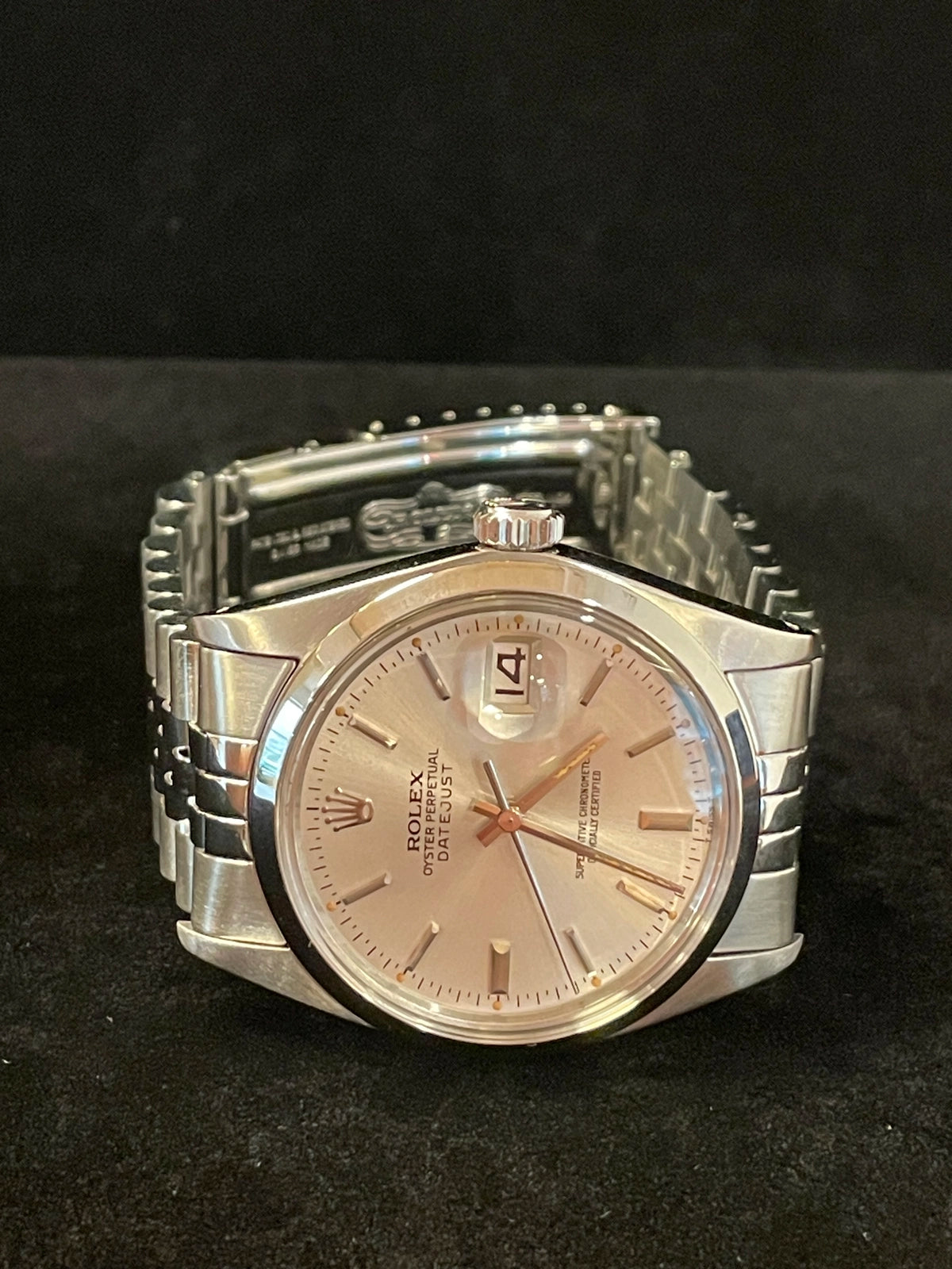 1979 Rolex Datejust 16014 Silver Stick Dial TT Jubilee No Papers 36mm