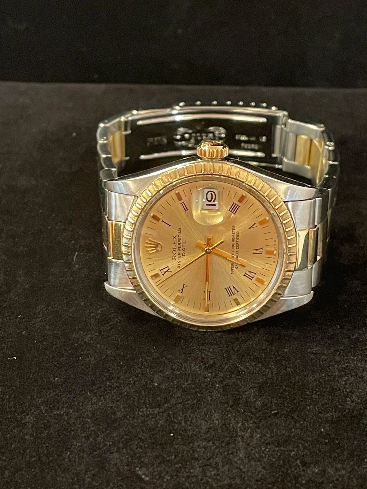 1974 Rolex Date 1505 Champagne Roman Sigma Dial TT Oyster No Papers 34mm