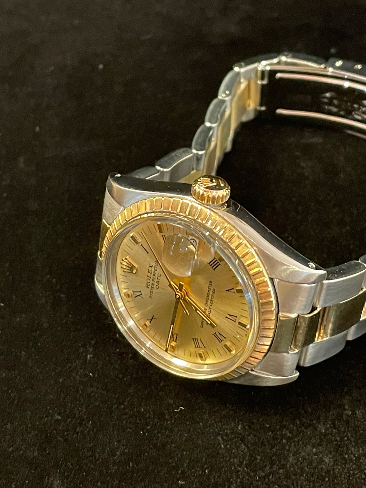 1974 Rolex Date 1505 Champagne Roman Sigma Dial TT Oyster No Papers 34mm
