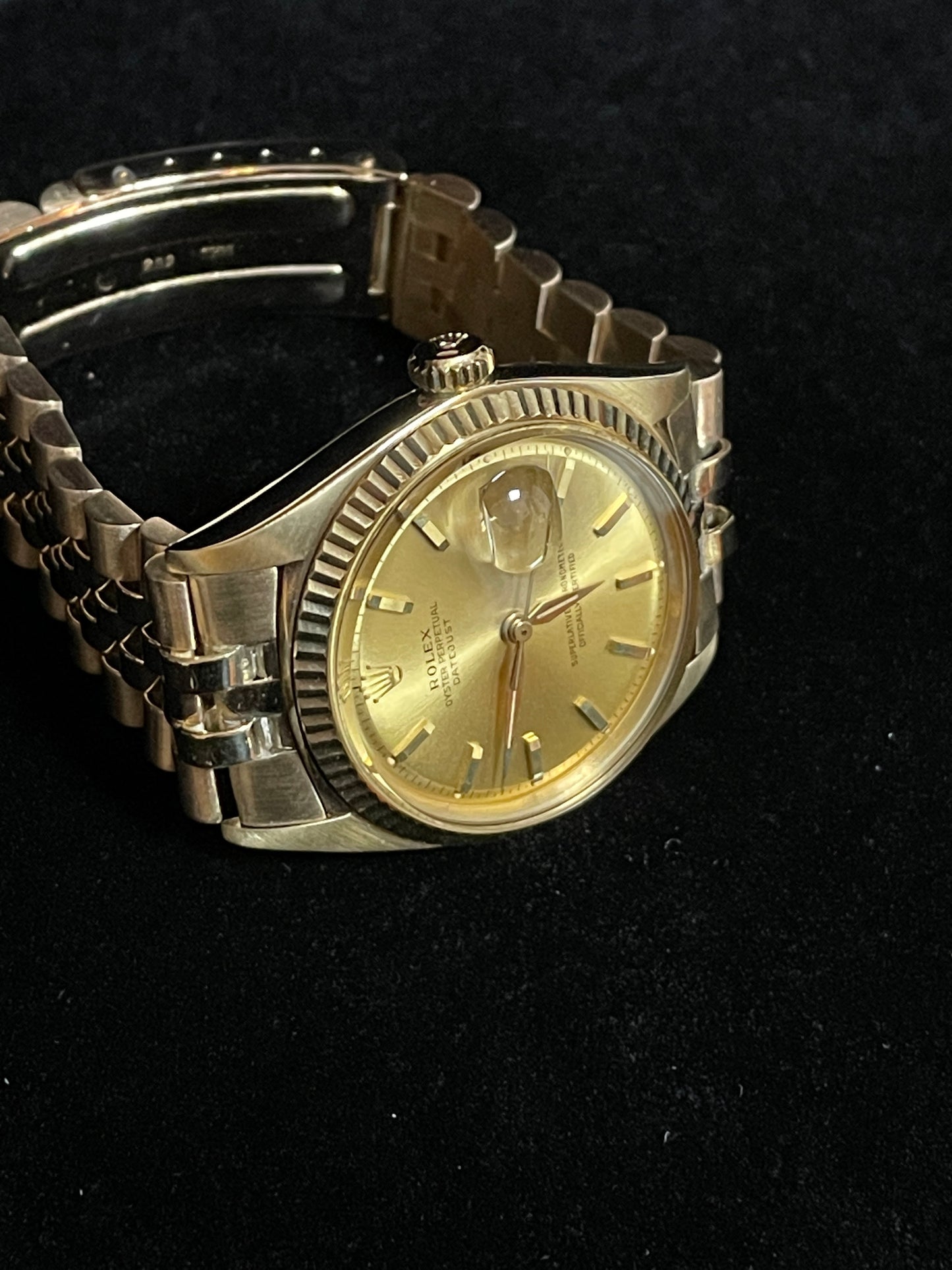 1961 Rolex Datejust 1601 Champagne Dial 14kt Rose Gold Jubilee No Papers 36mm