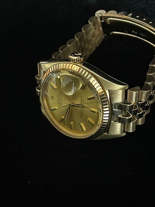 1961 Rolex Datejust 1601 Champagne Dial 14kt Rose Gold Jubilee No Papers 36mm