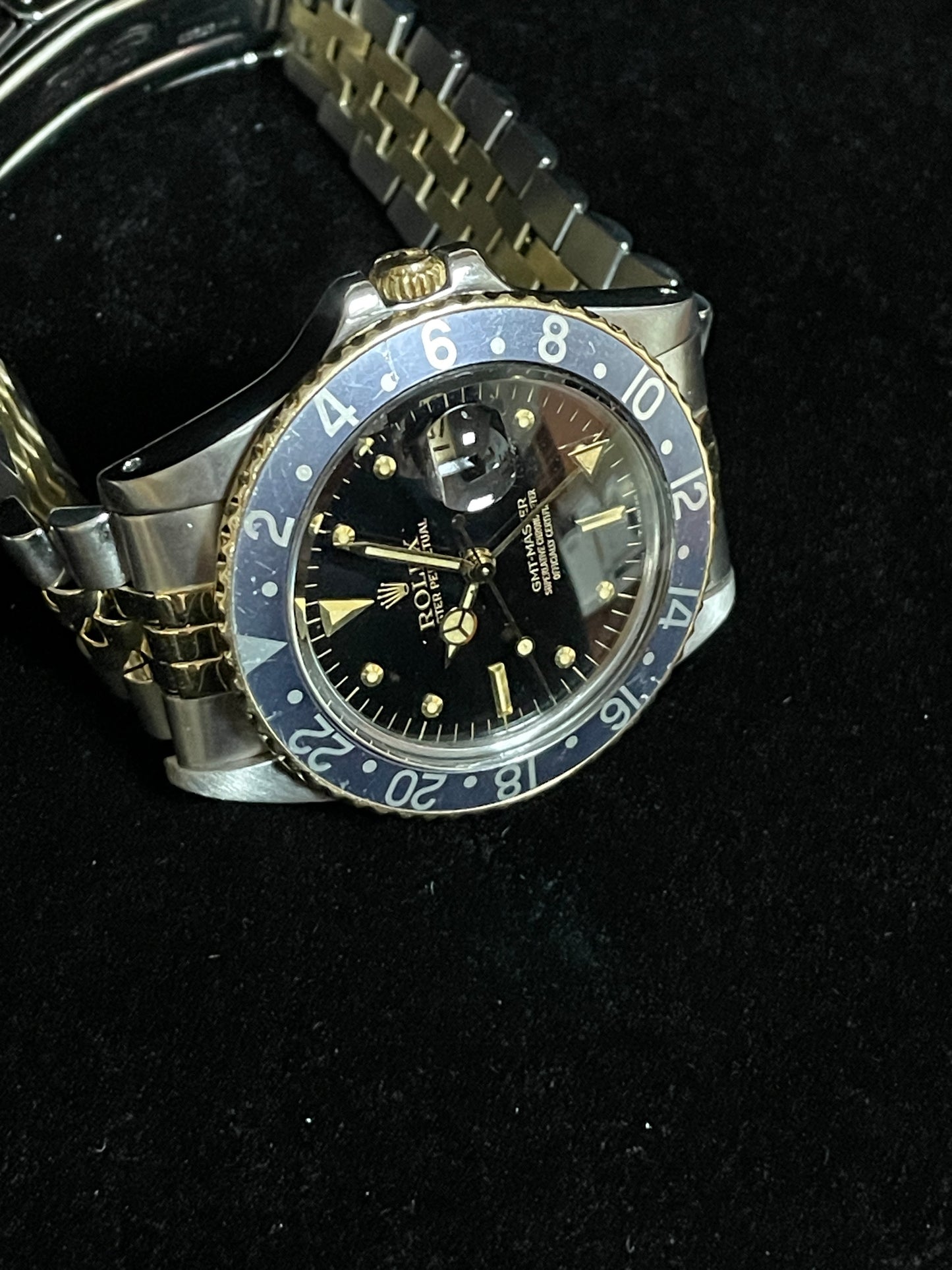 1981 Rolex GMT-Master 16753 Black Nipple Dial TT 18kt Jubilee No Papers 40mm