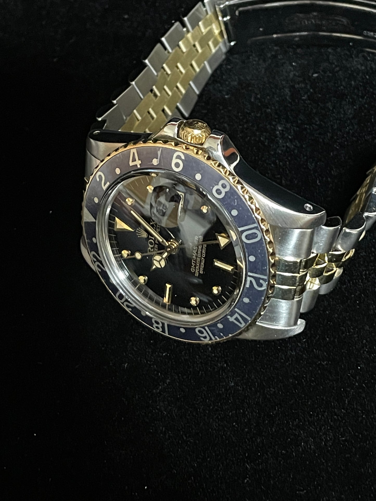 1981 Rolex GMT-Master 16753 Black Nipple Dial TT 18kt Jubilee No Papers 40mm