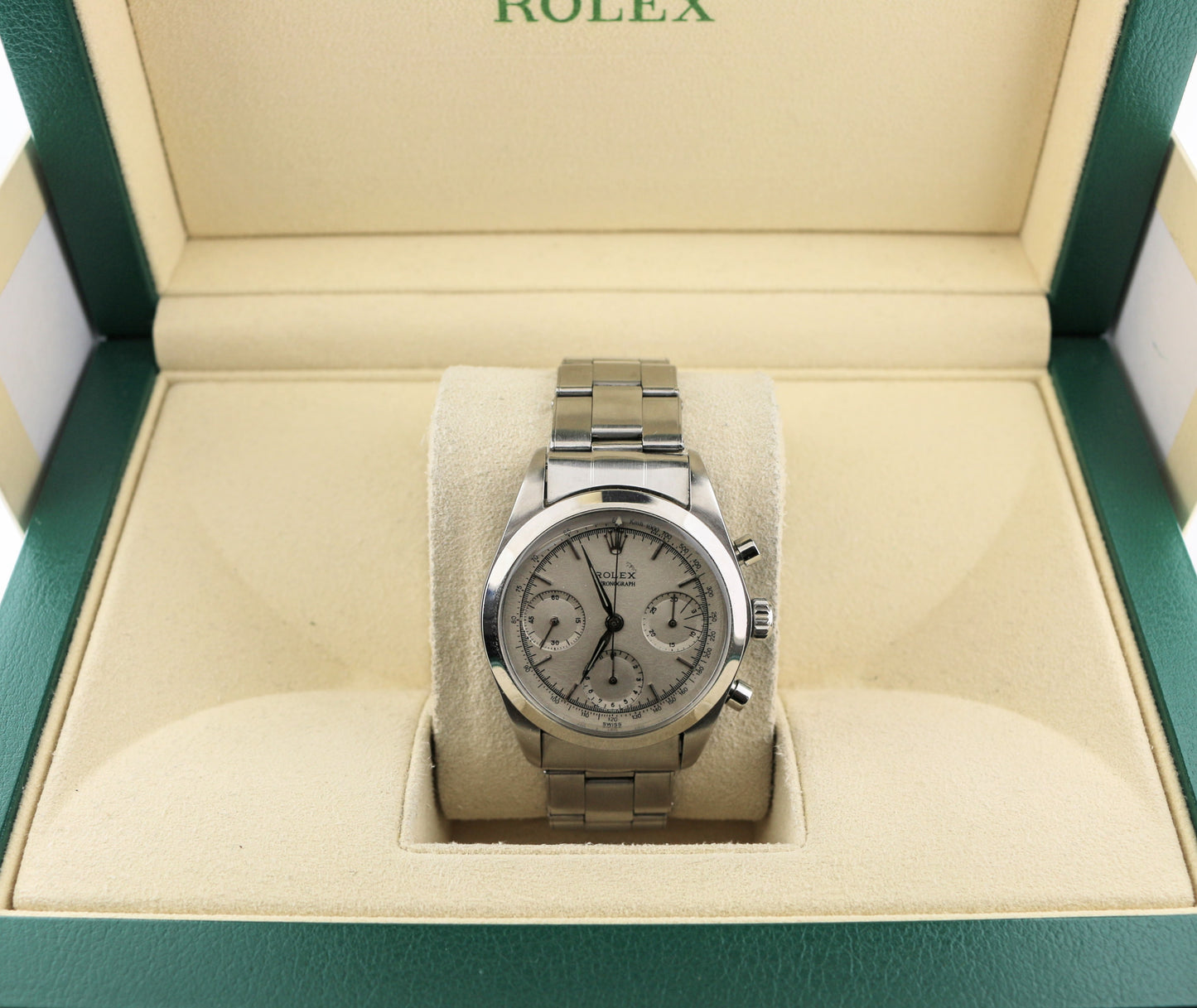 1958 Rolex PreDaytona 6234 Silver Dial SS Rivet Brevete No Papers 36mm