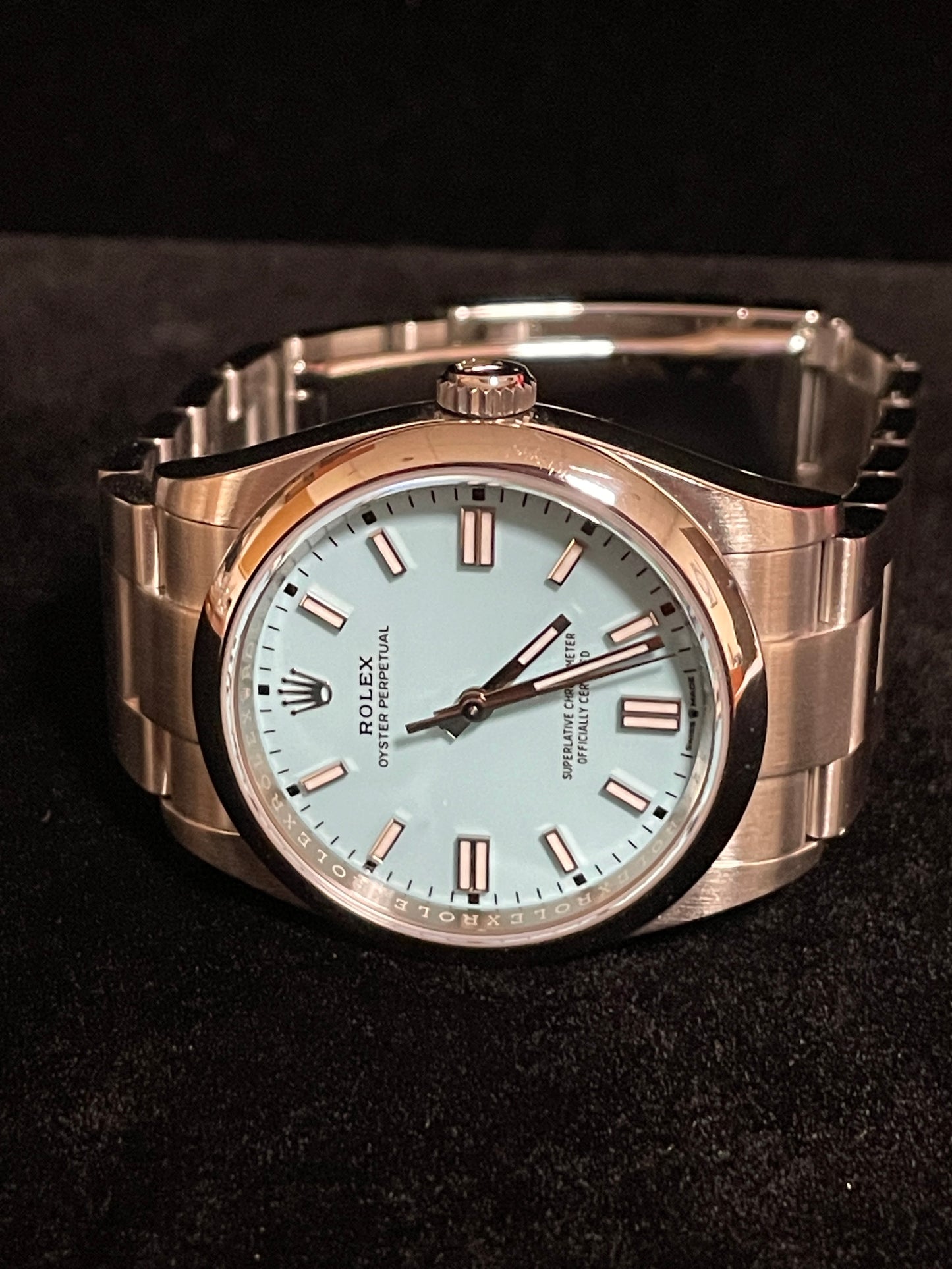2021 Rolex Oyster Perpetual 126000 Tiffany Dial SS Oyster With Papers 36mm