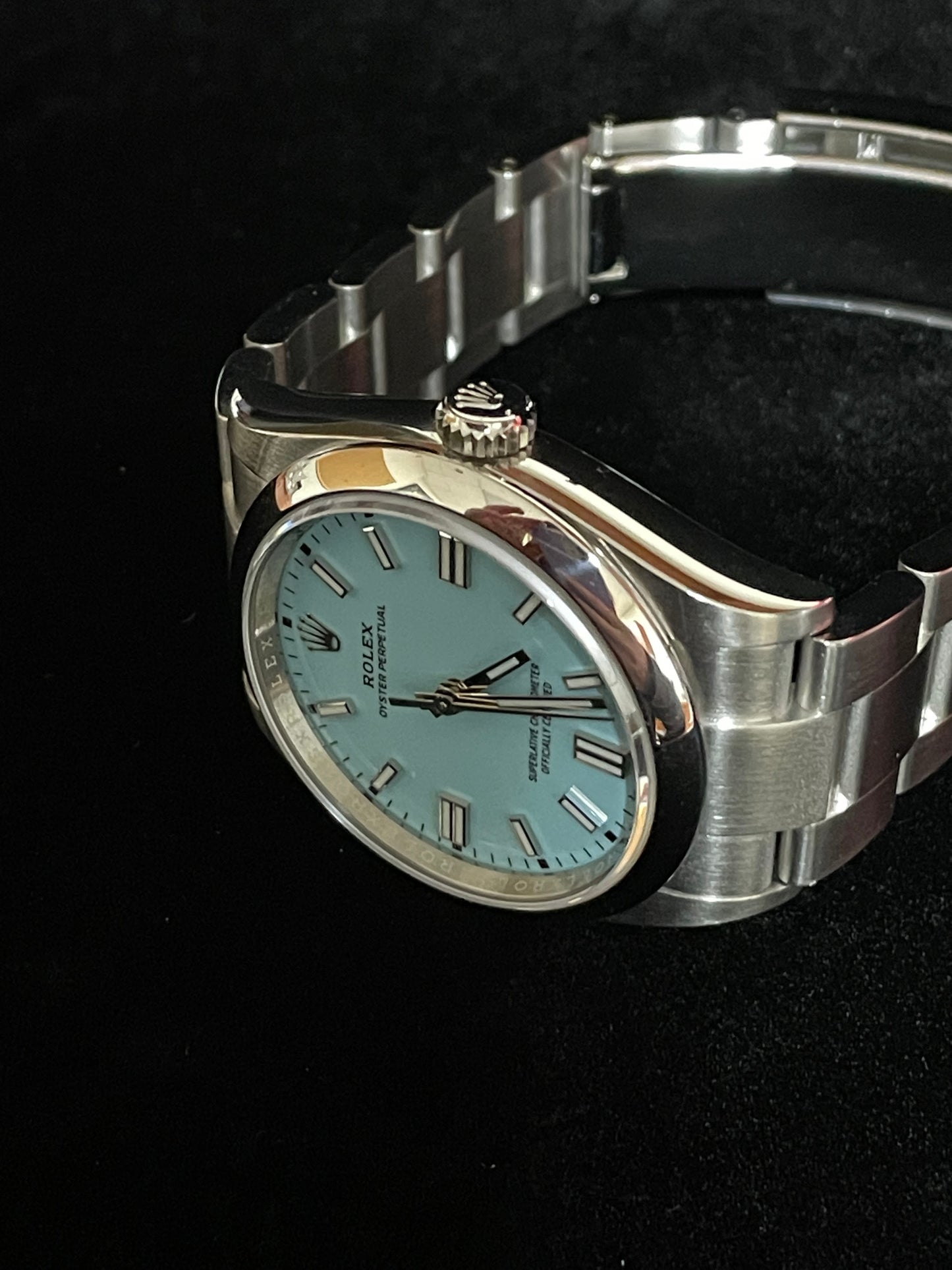 2021 Rolex Oyster Perpetual 126000 Tiffany Dial SS Oyster With Papers 36mm