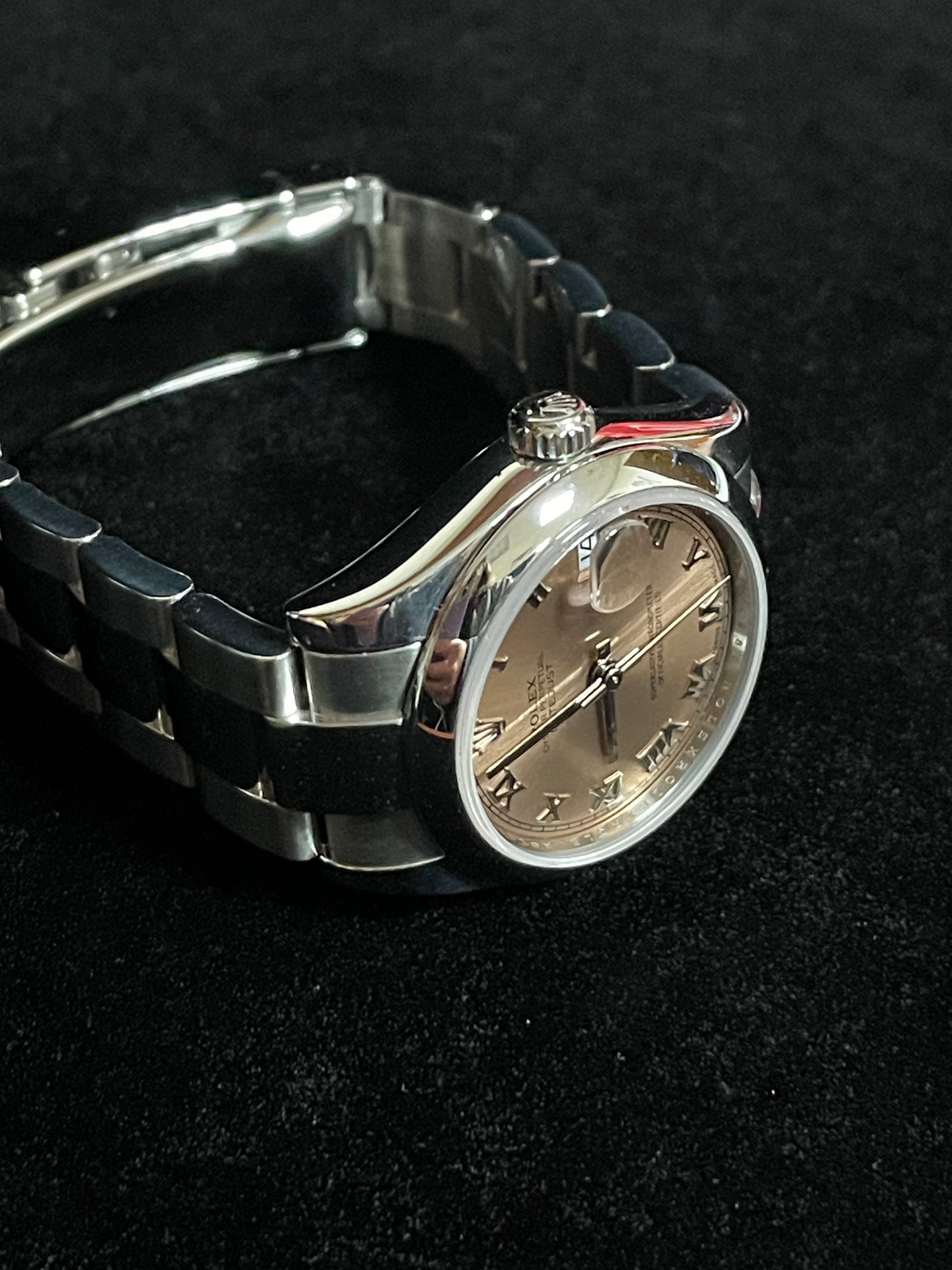2012 Rolex Midsize Datejust 178240 Pink Roman Dial SS Oyster With Papers 31mm