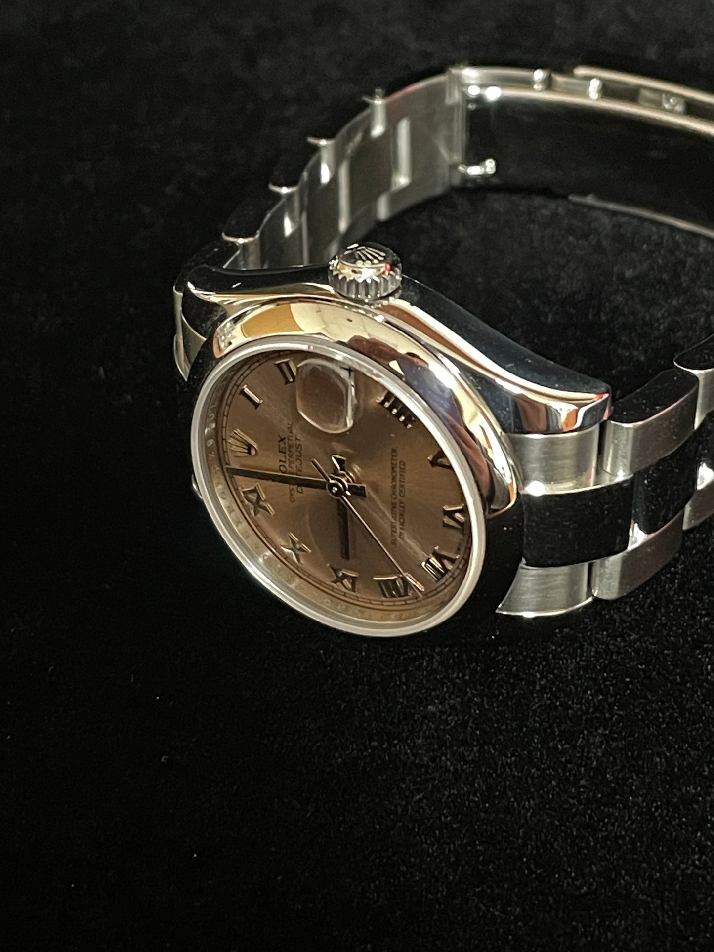 2012 Rolex Midsize Datejust 178240 Pink Roman Dial SS Oyster With Papers 31mm