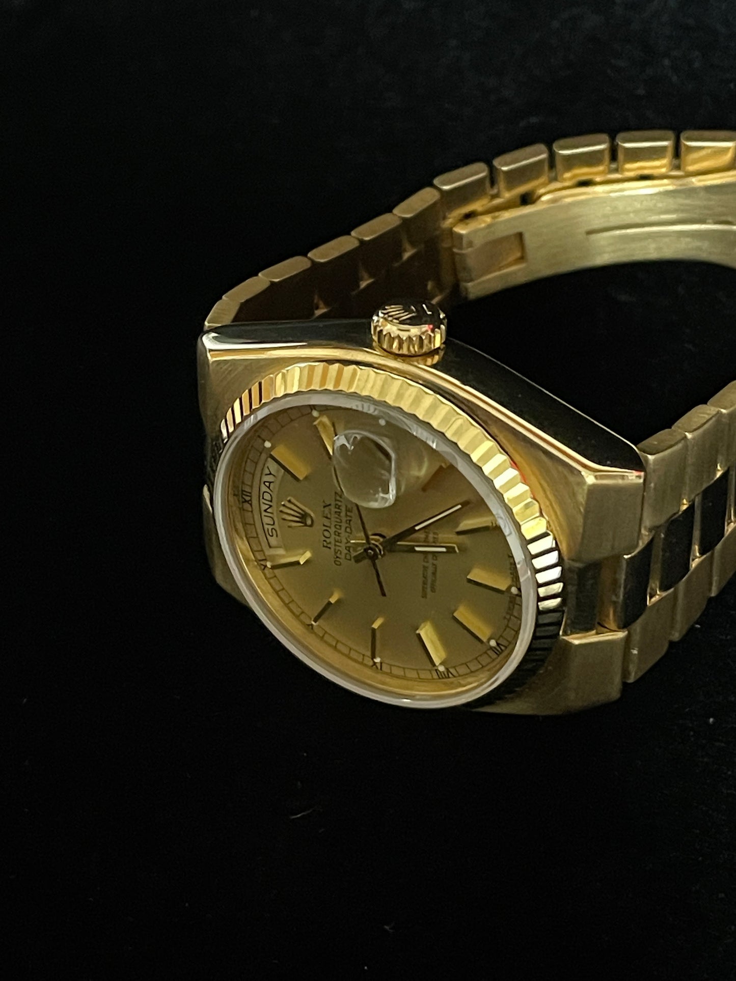 1979 Rolex Day-Date OysterQuartz 19018 Champagne Dial 18kt President 36mm
