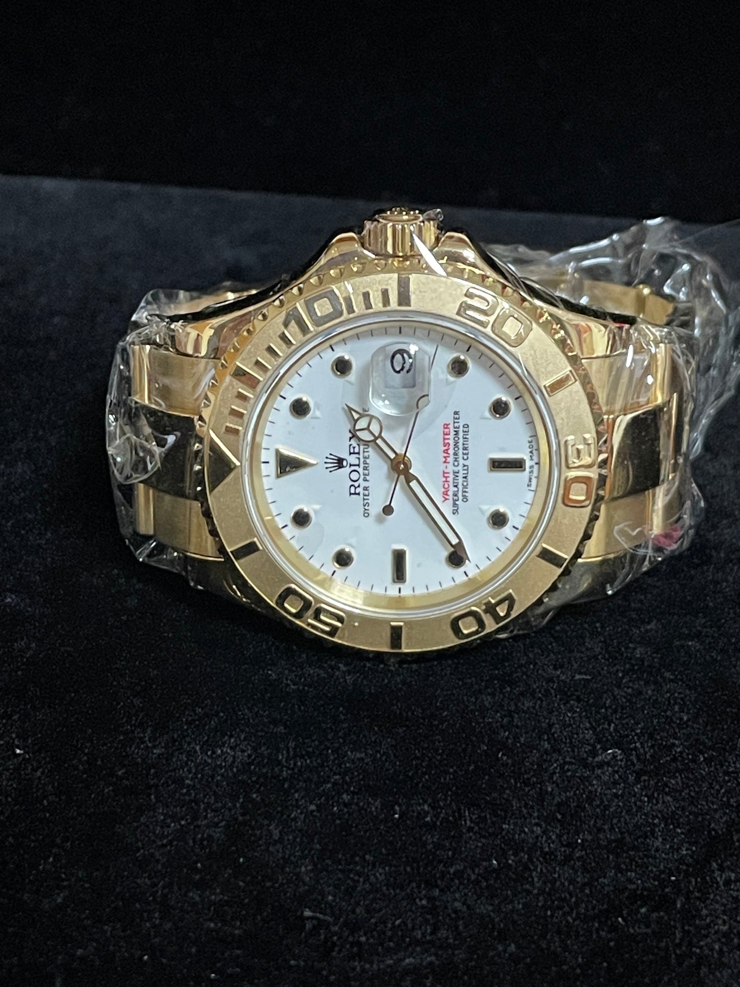 2001 Rolex Yacht-Master 16628 White Dial YG 18kt Oyster With Papers + Books 40mm
