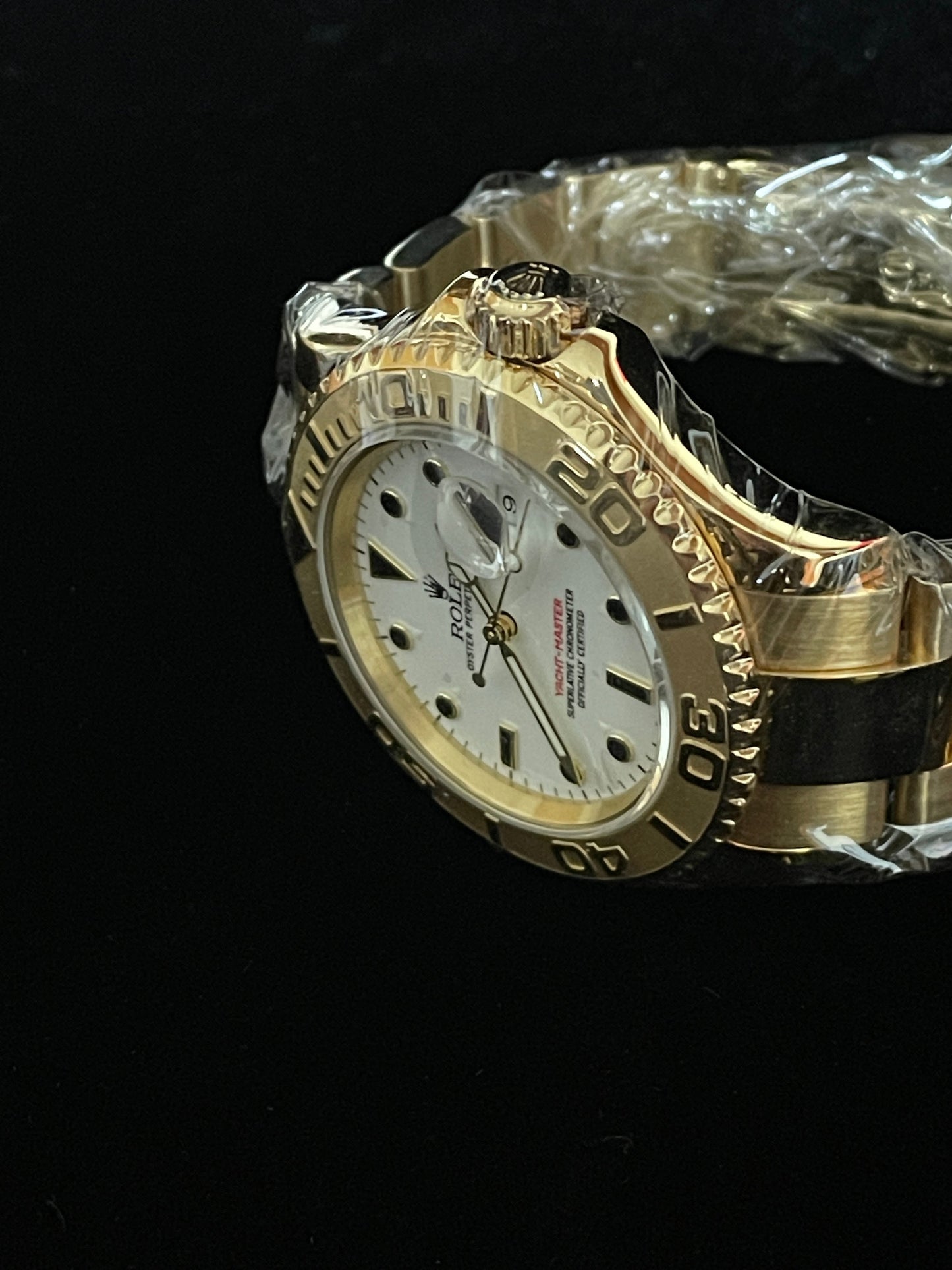 2001 Rolex Yacht-Master 16628 White Dial YG 18kt Oyster With Papers + Books 40mm