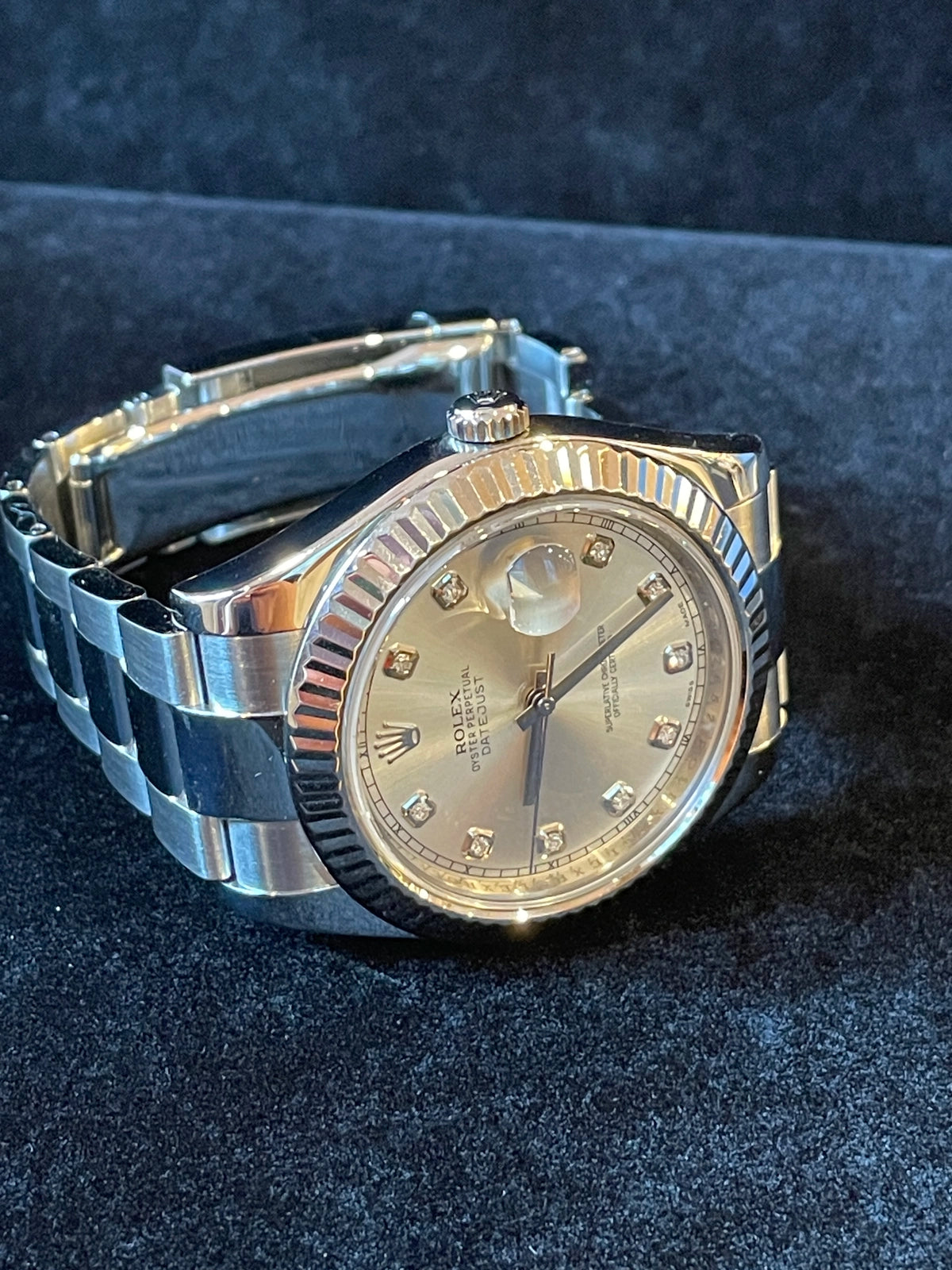 2016 Rolex Datejust 116334 Silver Diamond Dial SS Oyster No Papers 41mm