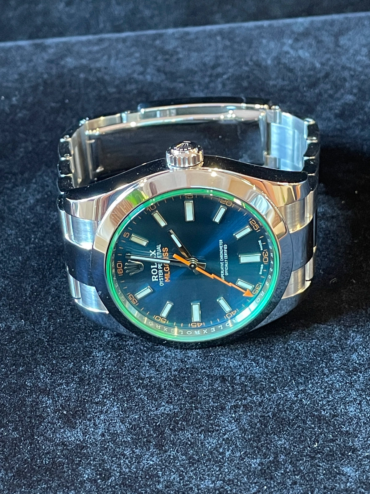 2022 Rolex MIlgauss 116400gv Blue Dial SS Oyster With Papers 40mm