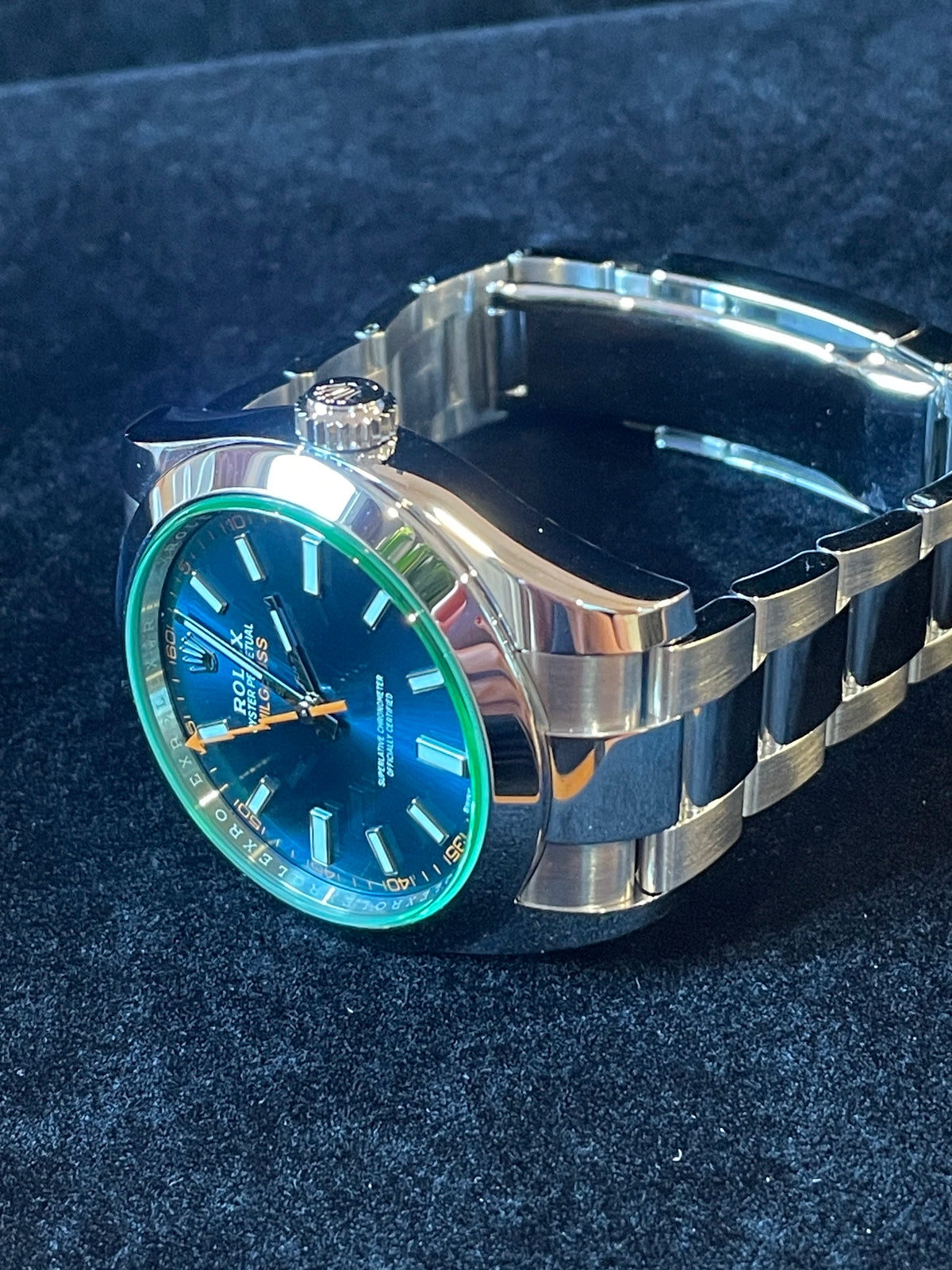2022 Rolex MIlgauss 116400gv Blue Dial SS Oyster With Papers 40mm