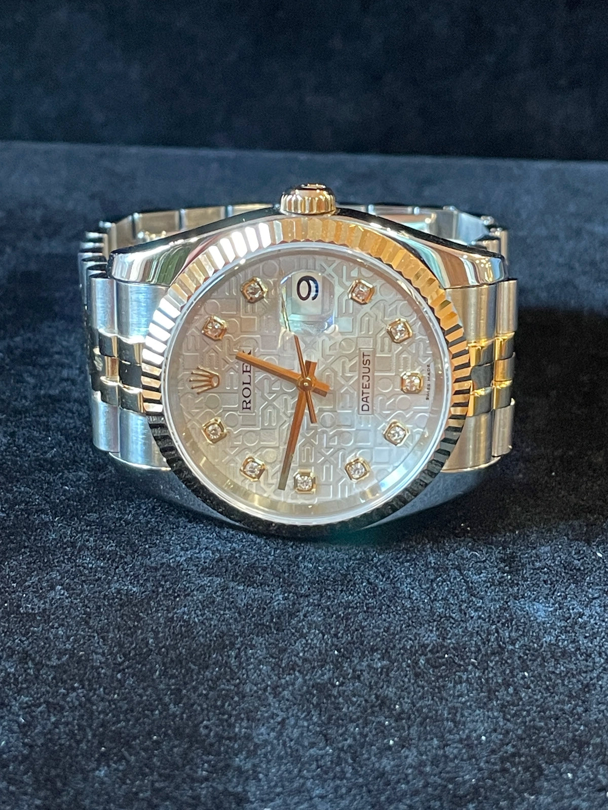 2004 Rolex Datejust 116233 Silver Jubilee Diamond Dial TT Jubilee No Papers 36mm