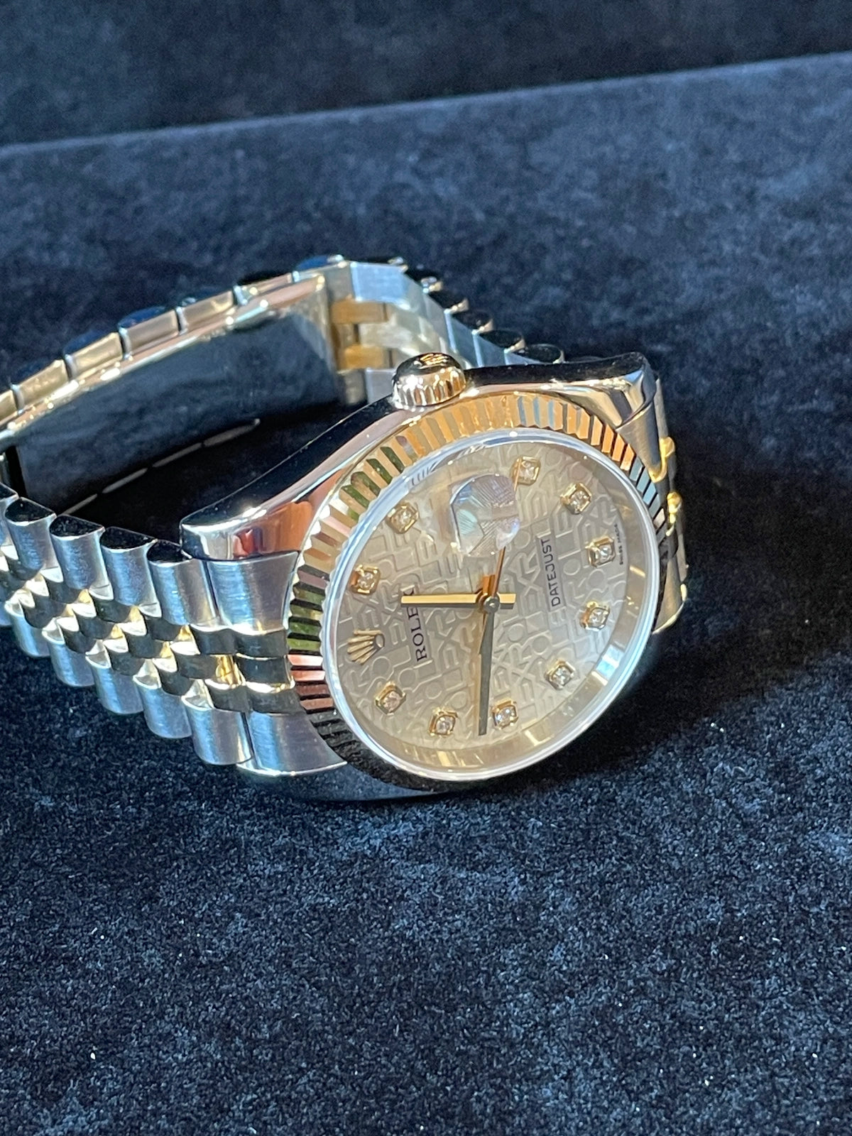 2004 Rolex Datejust 116233 Silver Jubilee Diamond Dial TT Jubilee No Papers 36mm