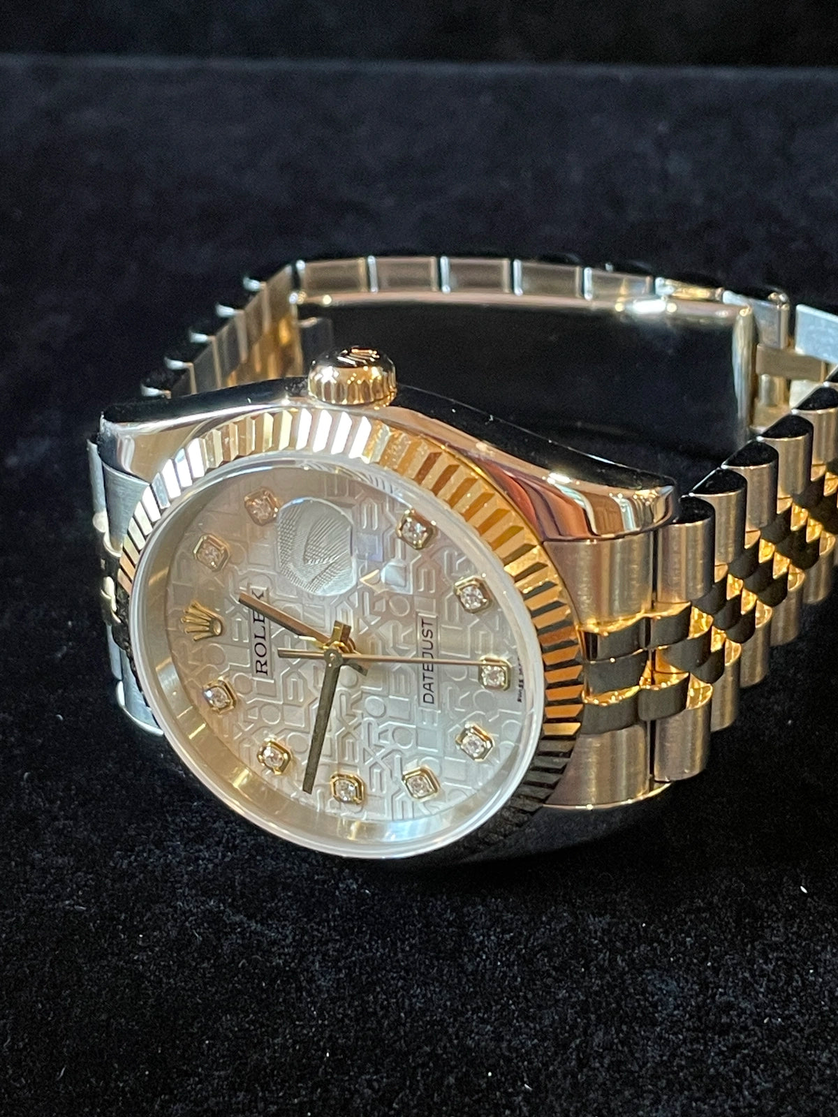 2004 Rolex Datejust 116233 Silver Jubilee Diamond Dial TT Jubilee No Papers 36mm
