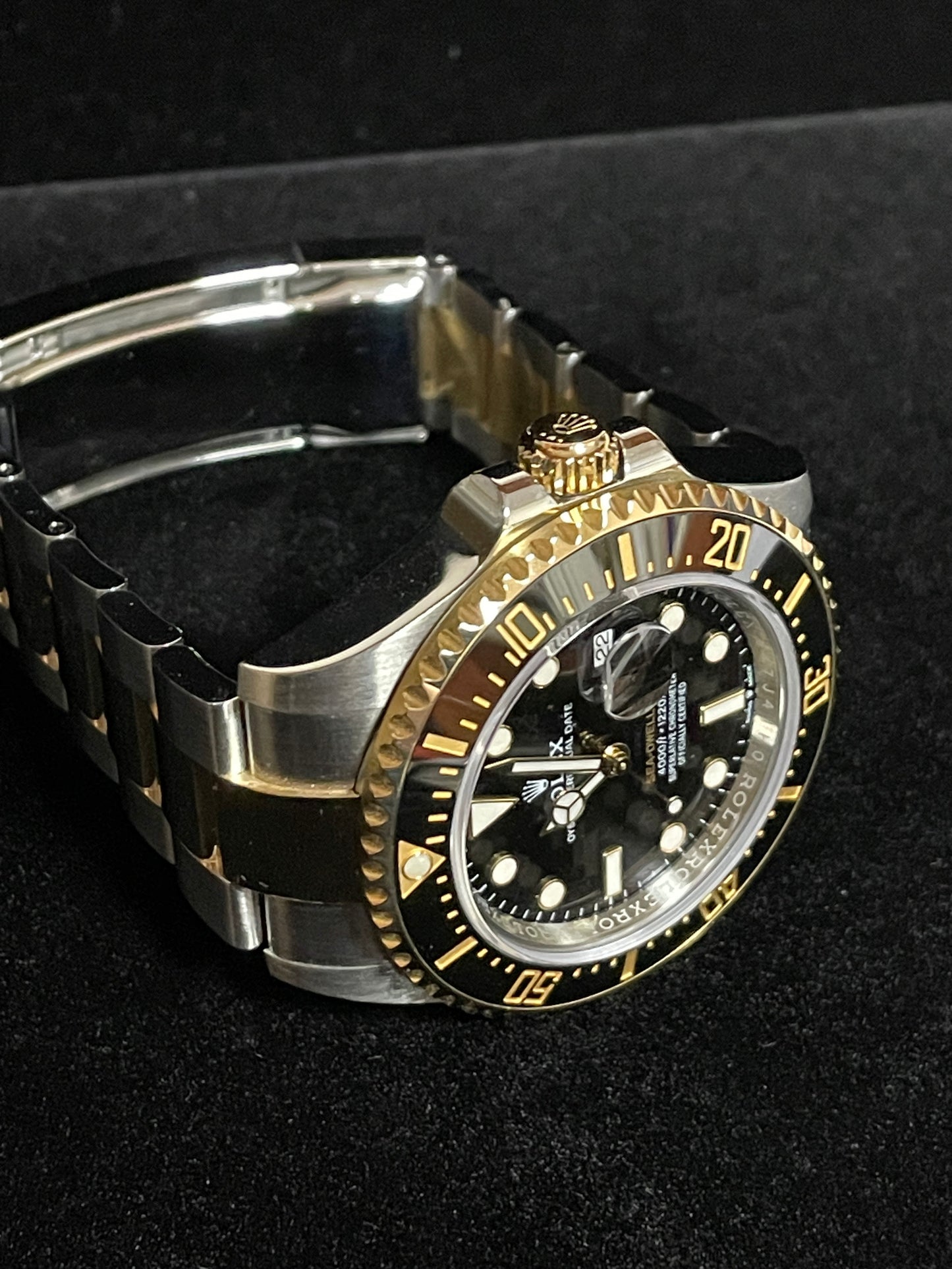 OHT 2019 Rolex Sea-Dweller 126603 Black Dial TT 18kt Oyster With Papers 43mm
