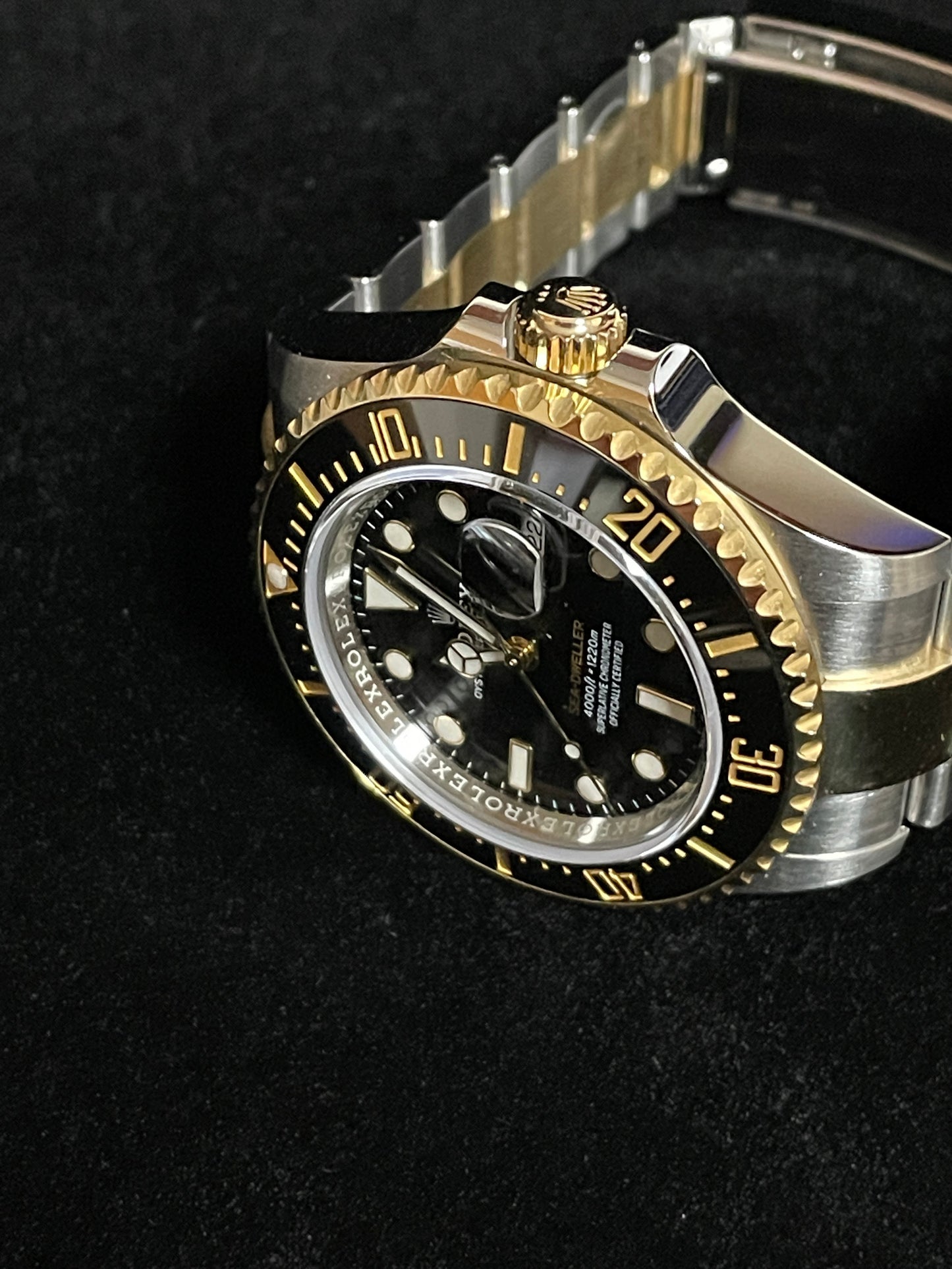 OHT 2019 Rolex Sea-Dweller 126603 Black Dial TT 18kt Oyster With Papers 43mm