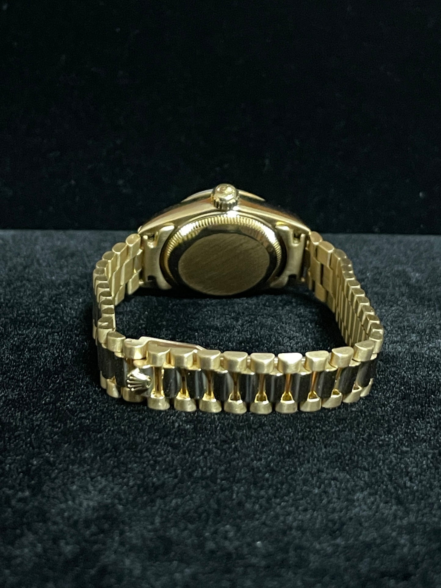 1986 Rolex Ladies President 69178 Black Dial 18kt YG Datejust No Papers 26mm