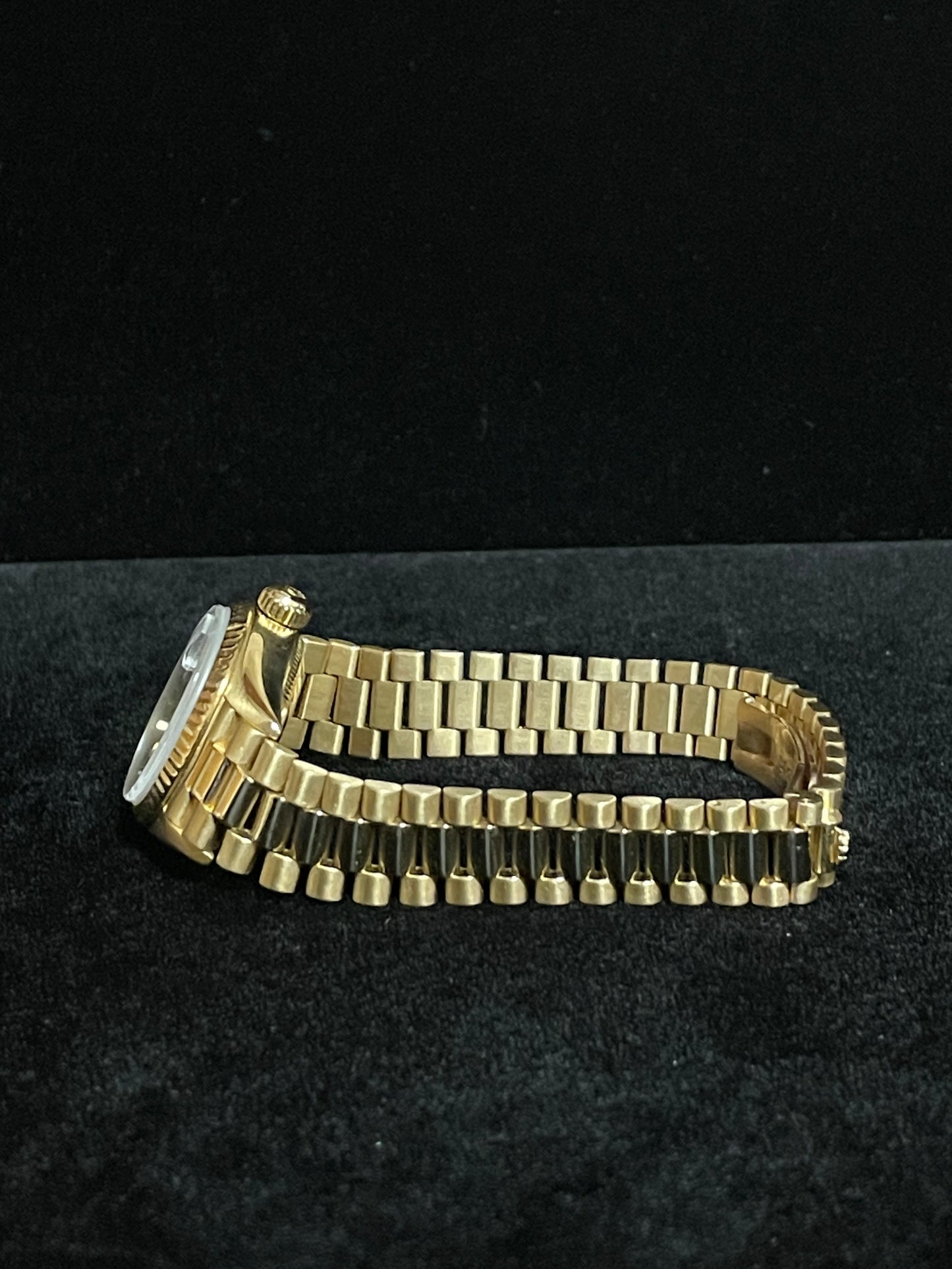 1986 Rolex Ladies President 69178 Black Dial 18kt YG Datejust No Papers 26mm