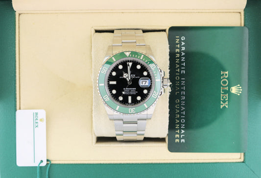 2022 Rolex Kermit Submariner 126610LV Black Dial SS Oyster With Papers 41mm