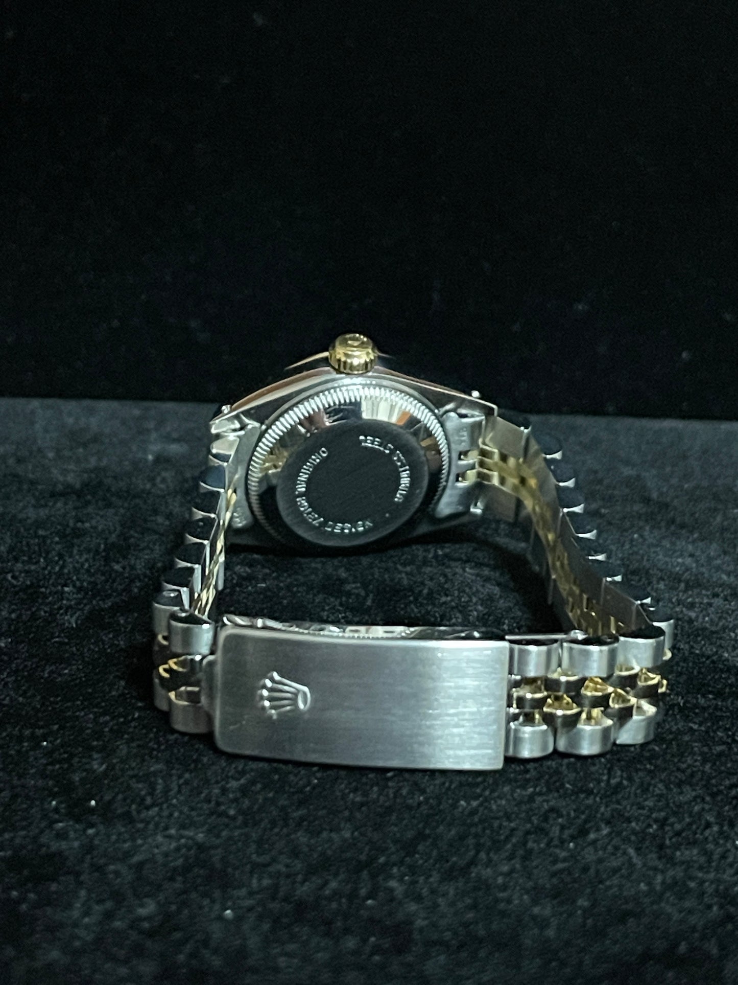 Rolex Ladies Date 69173 White Roman Dial Two-Tone Gold Jubilee With Papers 26mm