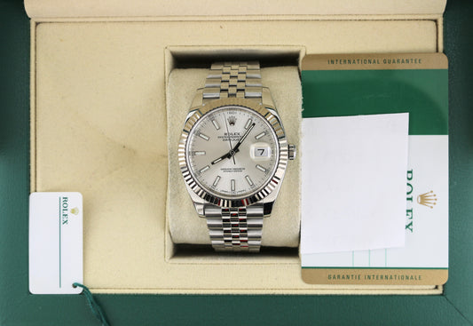 OHA 2018 Rolex Datejust 126334 Silver Dial SS Jubilee With Papers 41mm
