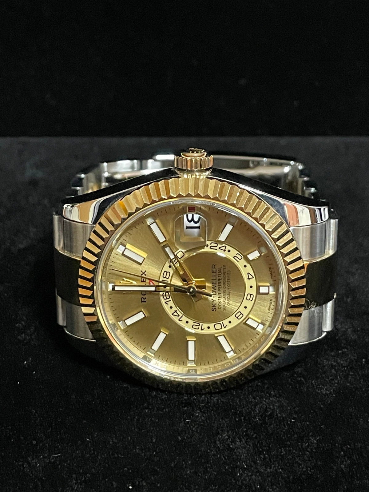 2020 Rolex Sky-Dweller 326933 Champagne Dial TT 18kt Oyster With Papers 42mm