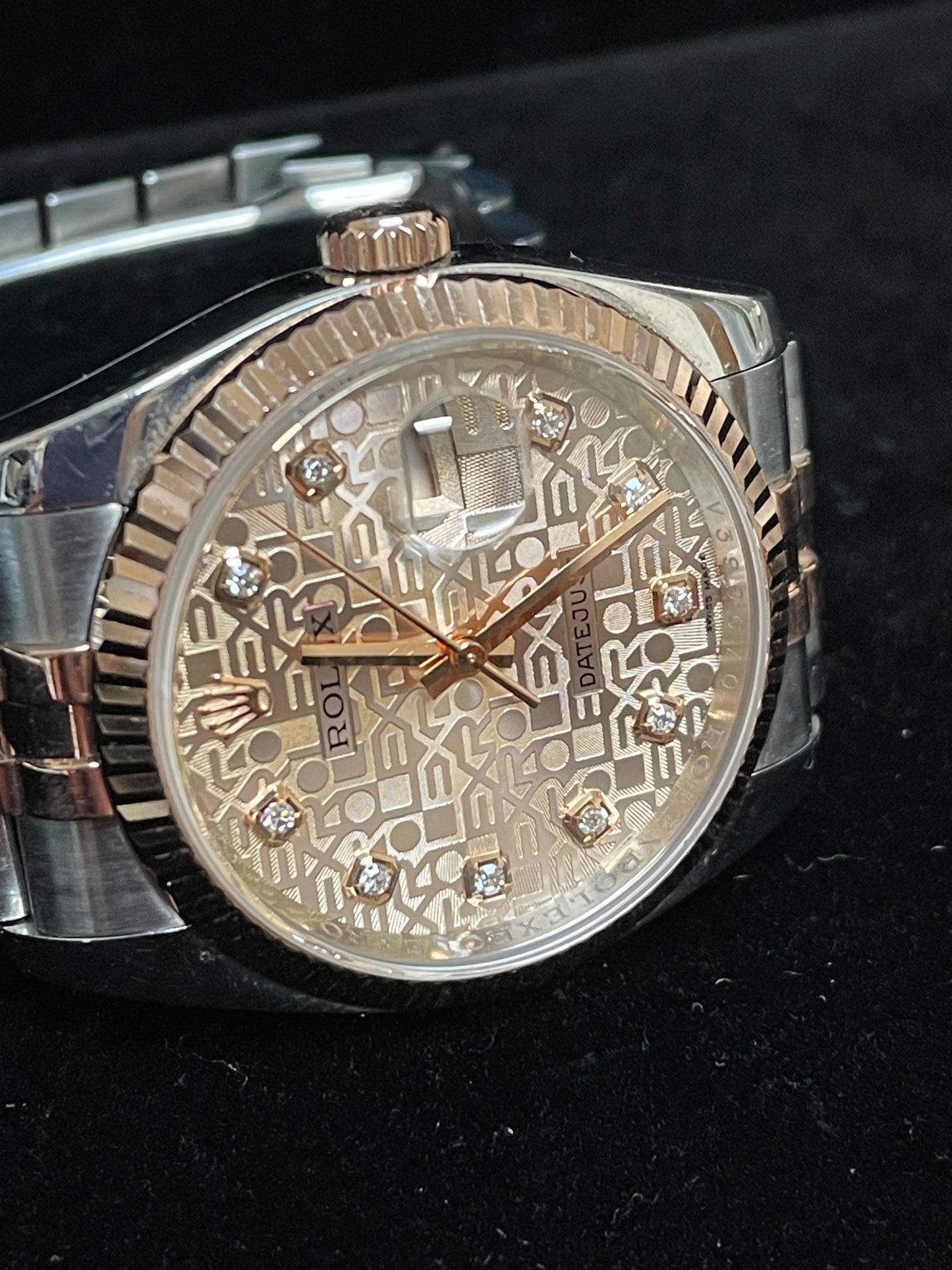 2009 Rolex Datejust 116231 Jubilee Diamond Dial TT Rose Jubilee No Papers 36mm