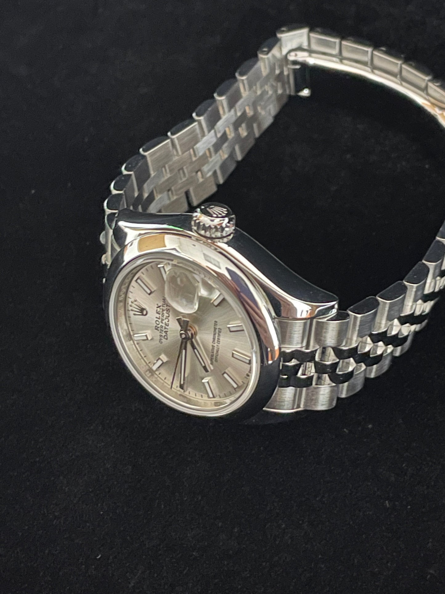 2020 Rolex Ladies Datejust 279160 Silver Stick Dial SS Jubilee With Papers 28mm