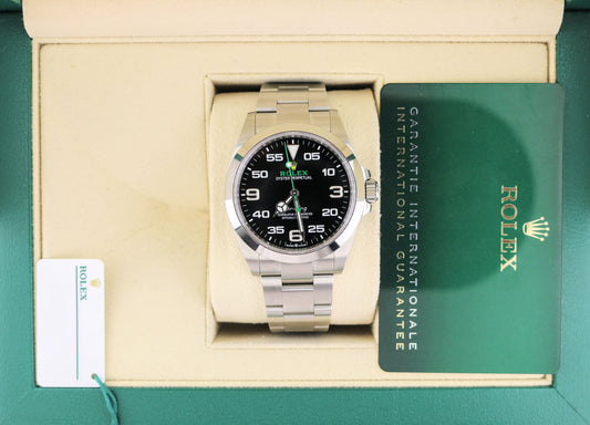 2022 Rolex Air-King 126900 Black Dial SS Oyster With Papers 40mm