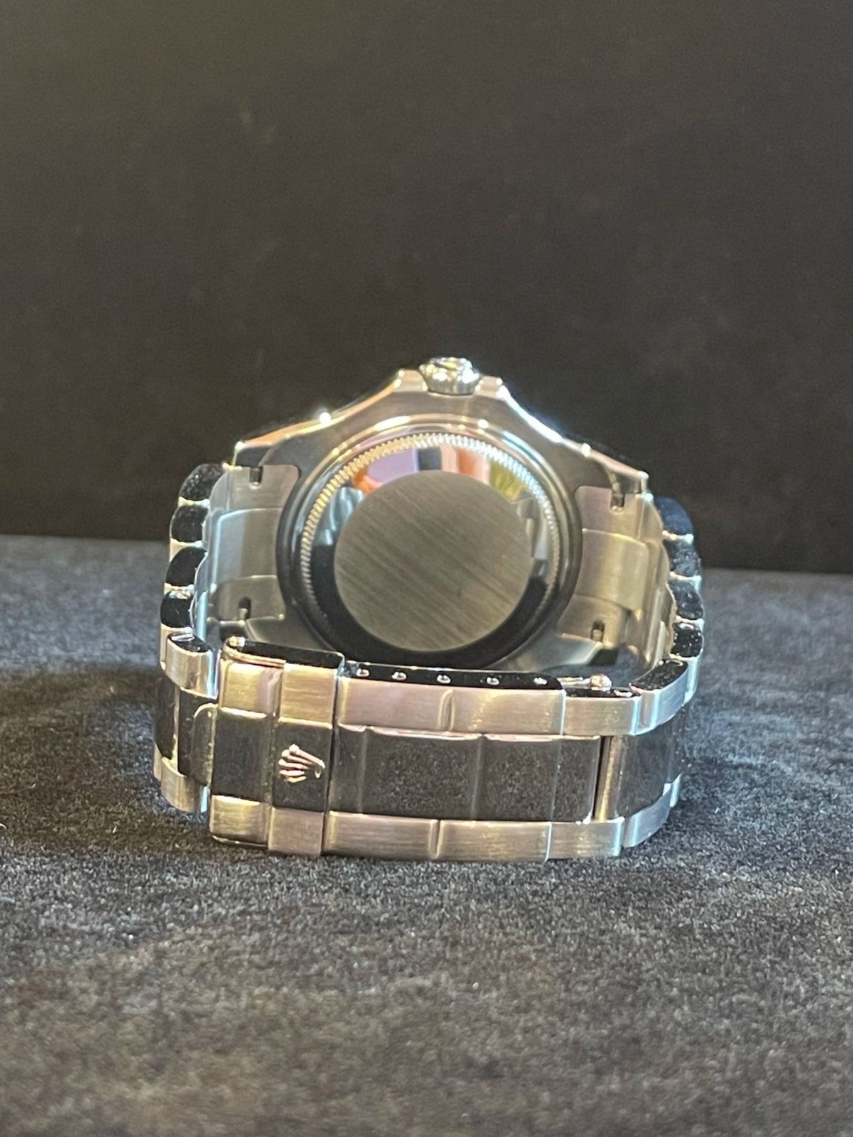 2010 Rolex Yacht-Master 168622 Platinum Dial SS Oyster Engraved Rehault 35mm