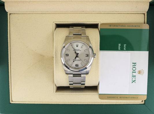 2017 Rolex Oyster Perpetual 114200 Silver Dial SS Oyster With Papers 34mm