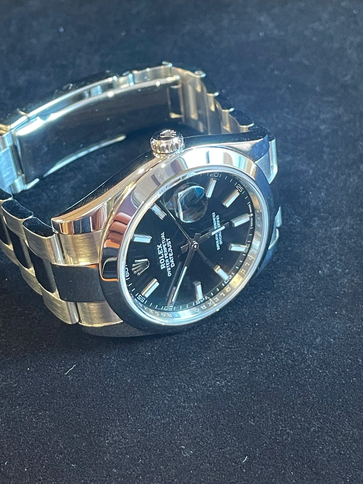 2021 Rolex Datejust 126300 Black Dial SS Oyster With Papers 41mm
