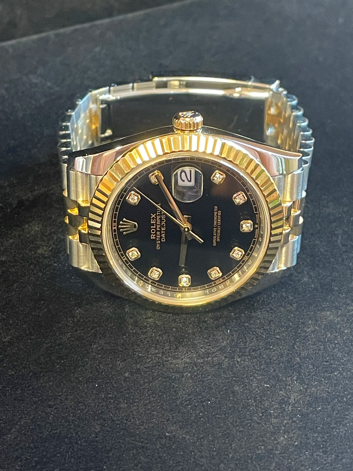 2020 Rolex Datejust 126333 Black Diamond Dial TT Jubilee With Papers 41mm