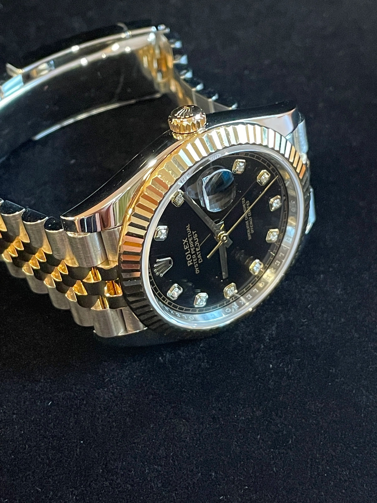 2020 Rolex Datejust 126333 Black Diamond Dial TT Jubilee With Papers 41mm