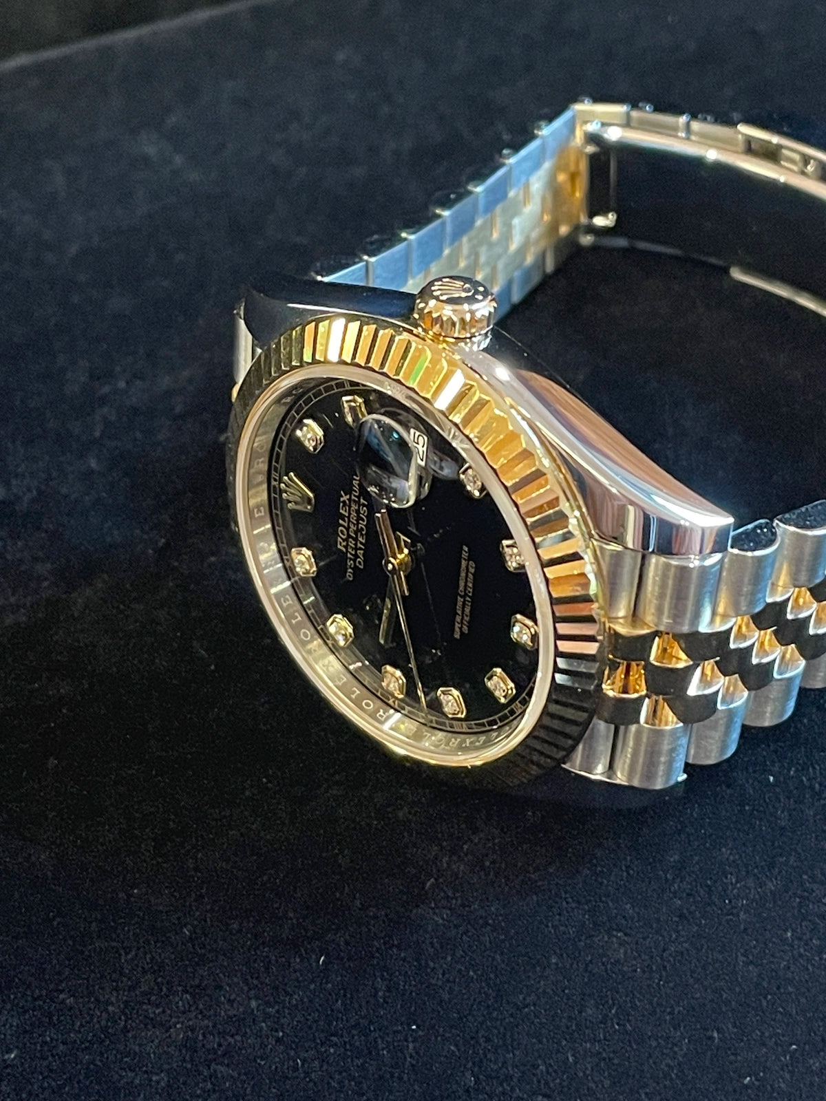 2020 Rolex Datejust 126333 Black Diamond Dial TT Jubilee With Papers 41mm